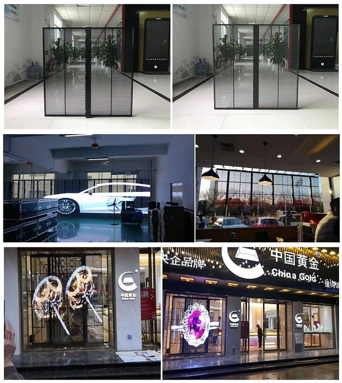 Application cases - transparent LED display P3.9/7.8