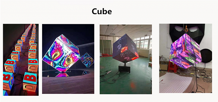 Cube shape LED Video Displays