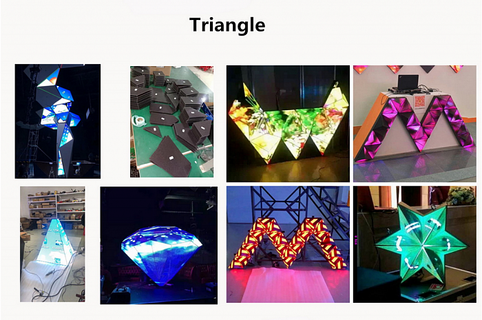 Triangular shape LED Video Displays