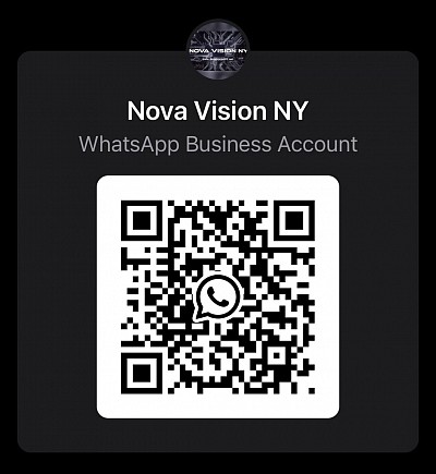 Scan this code to start a WhatsApp chat with NovaVisionNY