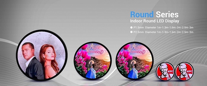 Round series indoor LED displays