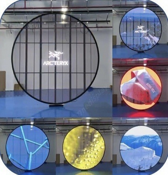 Transparent round shape displays