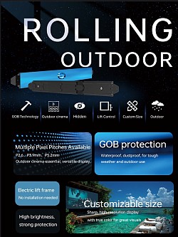 Outdoor rolling LED display