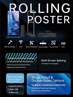 Rolling LED Video Poster