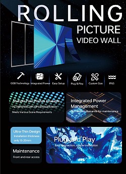 Rolling LED picture video wall